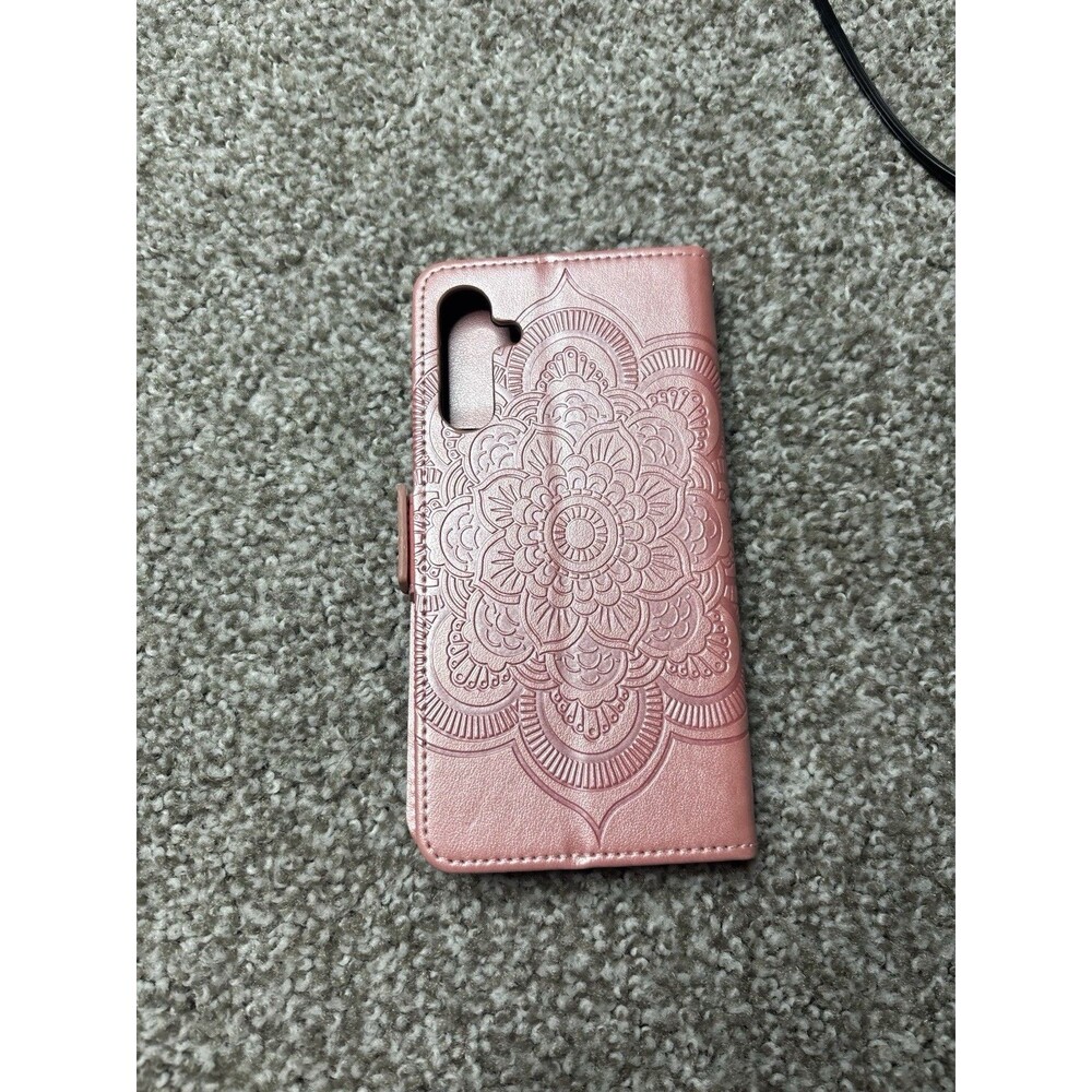 Embossed Mandala Floral Leather Wallet Case Cover for Samsung Galaxy A14